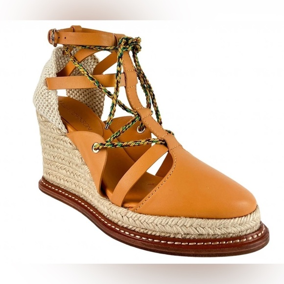 Ulla Johnson Concha Twisted Rope Espadrille Wedges in Chamomile Sz 41 - Picture 10 of 17